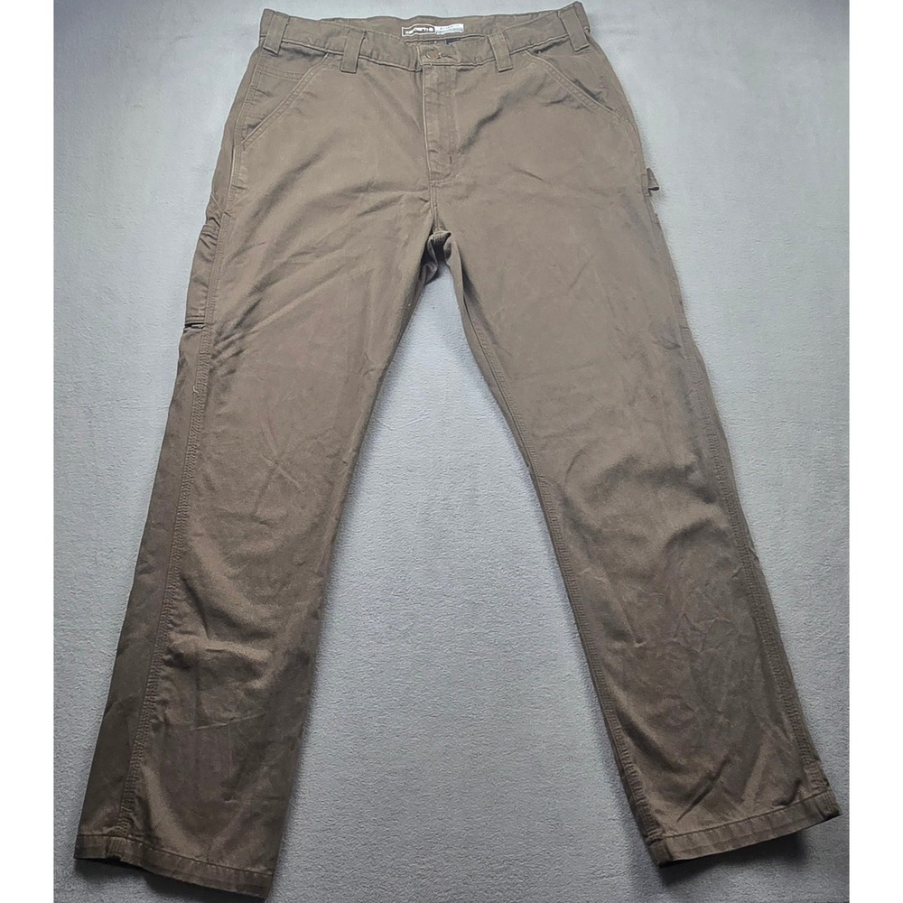 Carhartt Relaxed Fit Twill Utility Work Pants Brown BN0324-M Mens 36x32 B324-DFE